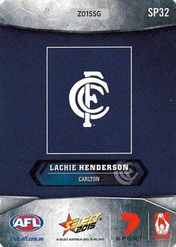 2015 Select AFL Champions - Silver #SP32 Lachie Henderson Back